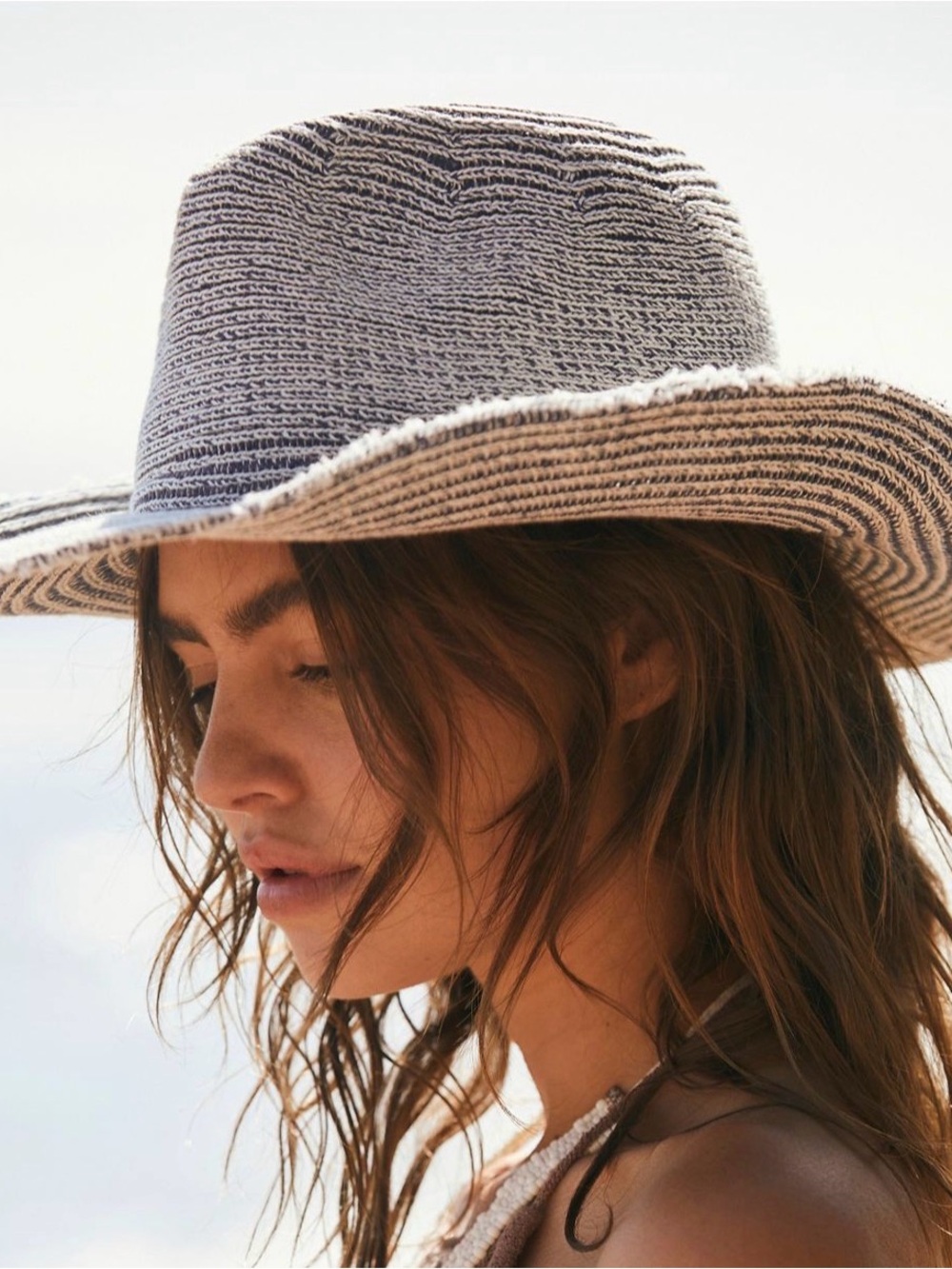 Free People Dylan Distressed Cowboy Hat